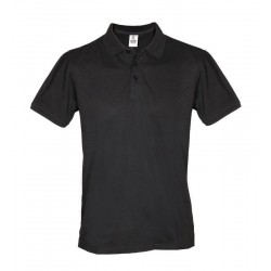 Polo 100%cotton 200g Μαυρο