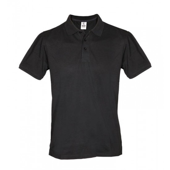 Polo 100%cotton 200g Μαυρο
